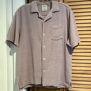 Massive Luxury Men's Casual Shirt in Light  Purple medium soft button up